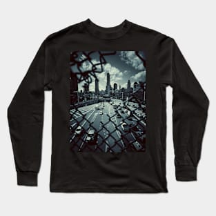 Manhattan Skyline Hunters Point NYC Long Sleeve T-Shirt